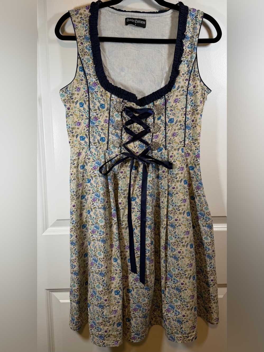 Scarlet Darkness Floral Corset Dress